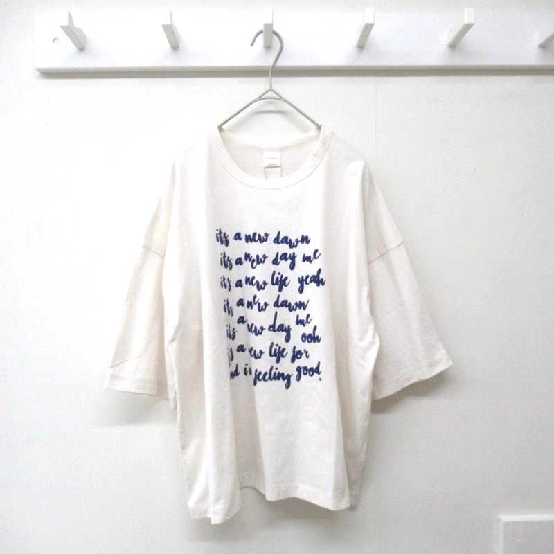 LAITERIE  USE天竺プリントＴシャツ /IV04 【日本製】